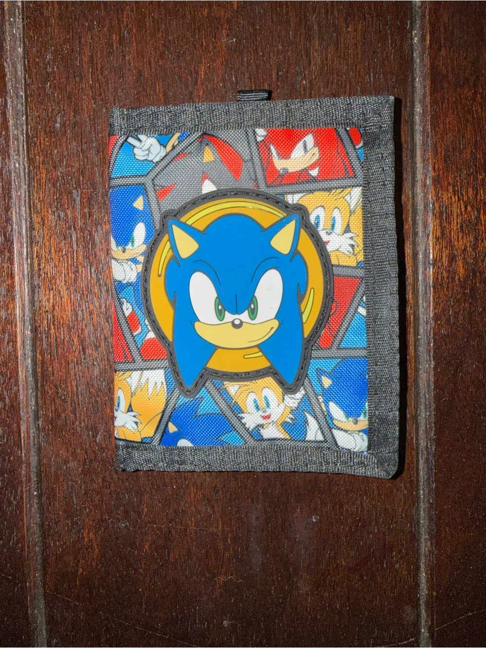 Sonic Themed Blue Trifold Wallet - Official Character Design